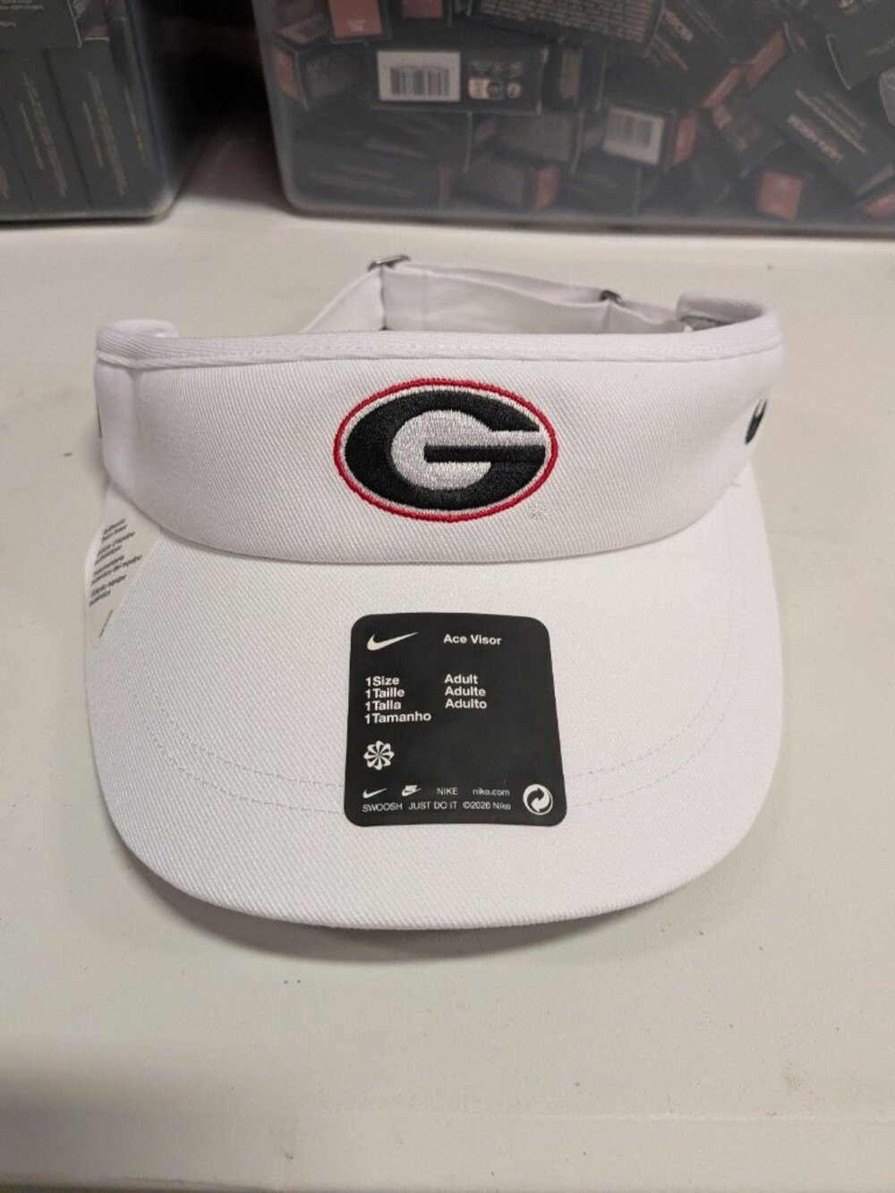 Georgia Bulldogs Nike Ace Visor Adult White